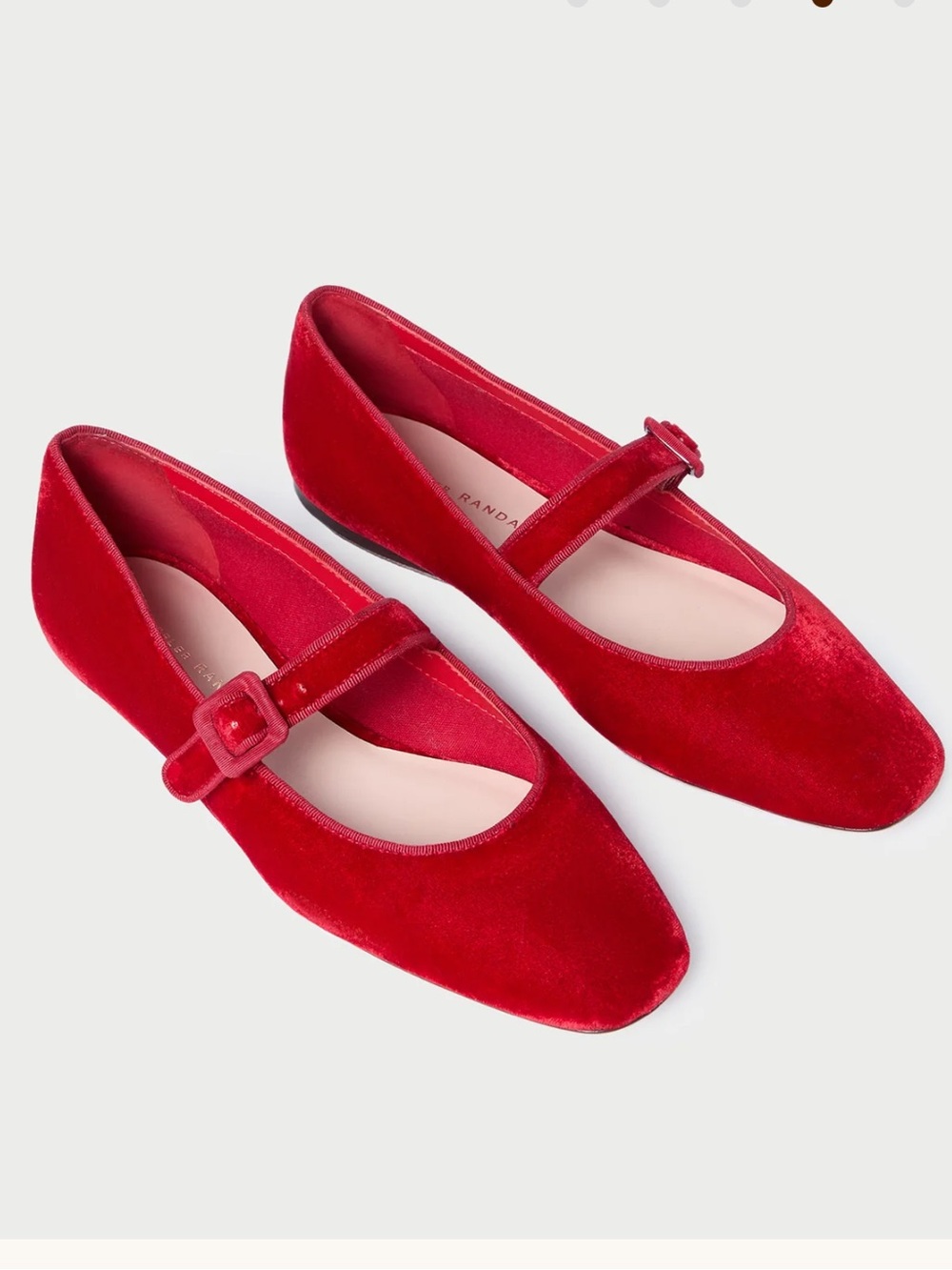 Loeffler Randall  Ginger Red Velvet Mary Jane size 9.5 gently used